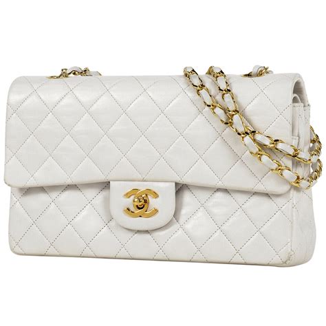 chanel white textured bag|Chanel bags white color.